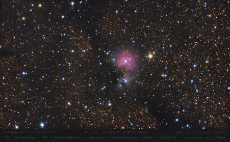 Sh2-82 , kleiner Kokon-Nebel , im Sternbild Pfeil