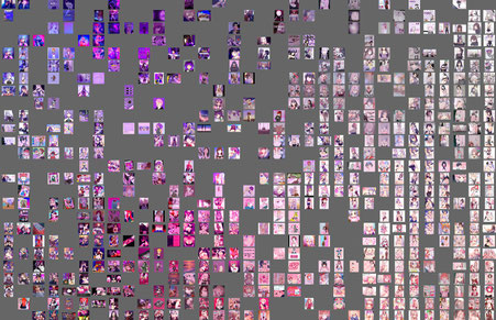 Zoom en las imágenes con tonos rosados