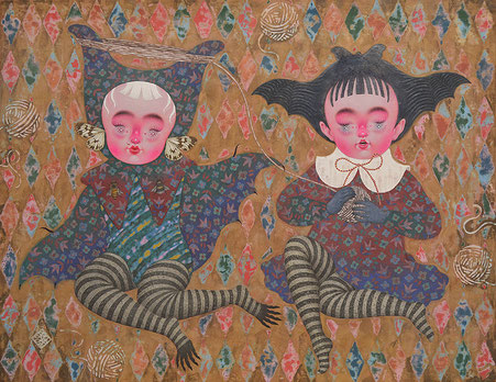 ポポトピアあっぷっぷパレード - 足立絵美 日本画展