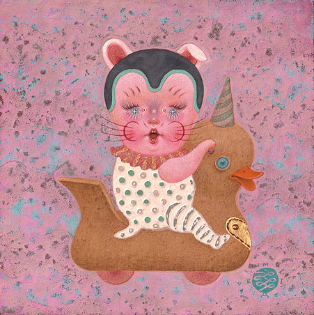 日本画 足立絵美 ポポトピアあっぷっぷパレード個展 ポポトピアあっぷっぷパレード - 足立絵美 日本画展