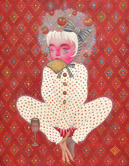 ポポトピアあっぷっぷパレード - 足立絵美 日本画展