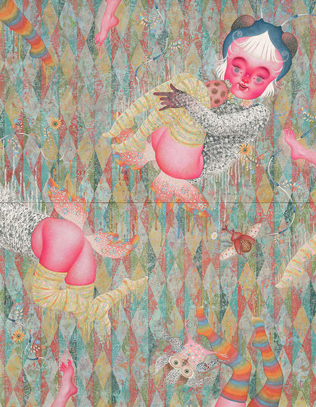 ポポトピアあっぷっぷパレード - 足立絵美 日本画展