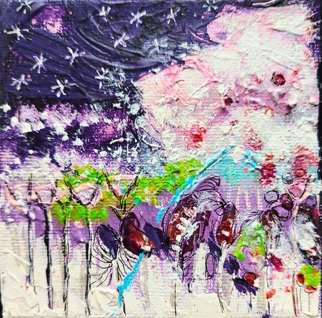 Paysage 28 peinture acrylique Elisabeth Augendre