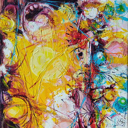 Elisabeth Augendre artiste peintre galerie espace Ysmaïloff Paris acrylique impressionnisme fantaisie en jardin 31