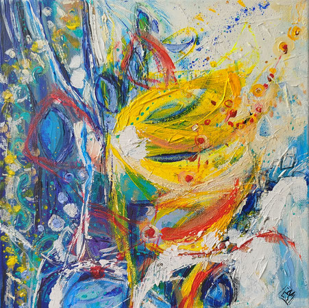 Elisabeth Augendre artiste peintre en Ariège acrylique impressionnisme jardins suspendus 21