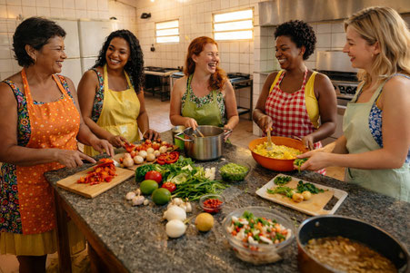 Freiwilligenarbeit in Brasilien – gemeinsames Kochen und Alltag mit lokalen Frauen
