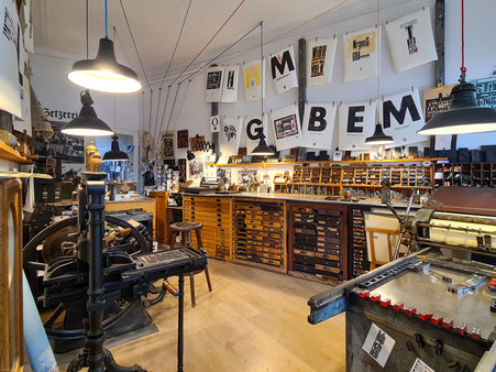 Kleine Letternpresse in Eppendorf