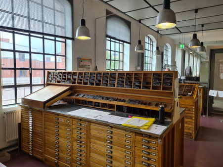 Setzerei im Museum der Arbeit in Barmbek