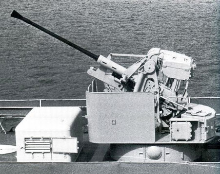 40 mm Bofors/L 70 MEL Mod 71 - Foto: Killi: Die Schnellboote der Bundesmarine