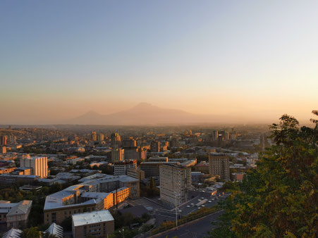 Yerewan Jerewan Yerevan Sonnenuntergang Armenien