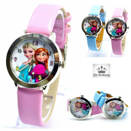 montre rose frozen pour fille