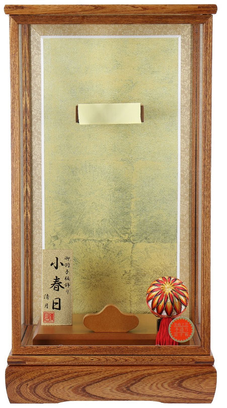 羽子板ケース 小春日 13号 高さ53cm 四角 木目（1112-13-190）