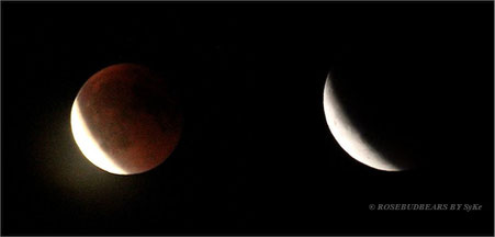 das Ende der totalen Mondfinsternis 