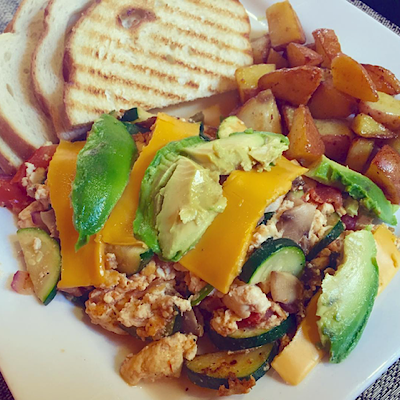 scramble at down to earth cafe