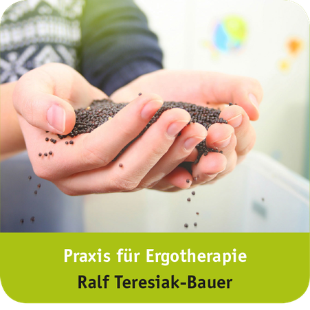 Praxis für Ergotherapie in Beckum, Symbobild Hände mit Körnern