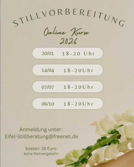 Termine Stillvorbereitungskurs Online 2026