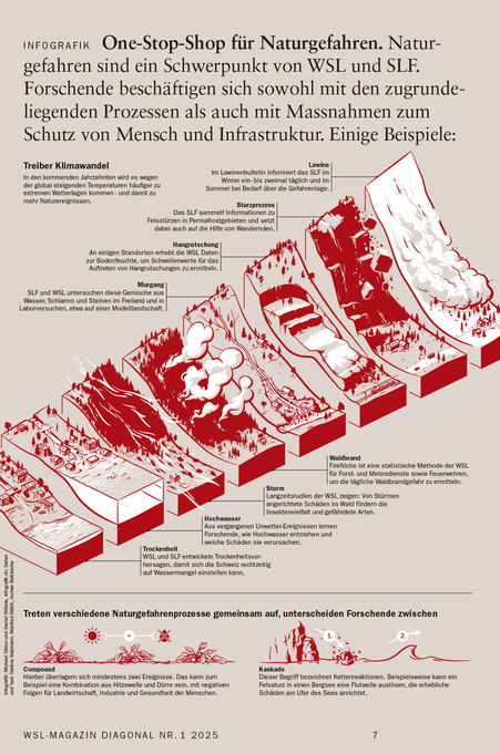 Infografik zum Thema Klimawandel und Naturgefahren © Michael Stünzi