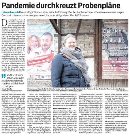 HT-Bericht vom 14. April 2021 zur Pandemie-Lage beim RST