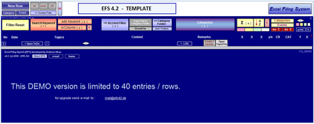 This is the begin of a new Excel Filing System...