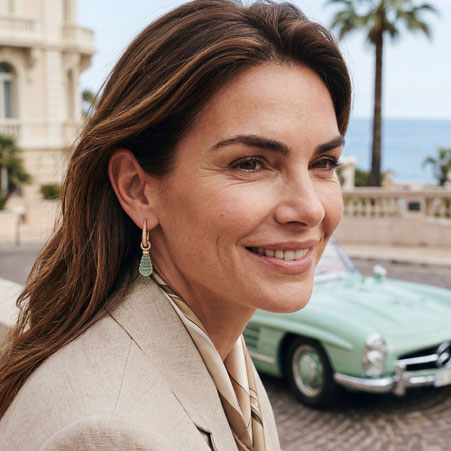 Eleganter Ohrschmuck für Damen, divers kombinierbar, handgefertigt aus feinsten Edelmetallen, Diamanten, Perlen und Farbsteinen im Atelier der Goldschmiede OBSESSION Zürich und Wetzikon