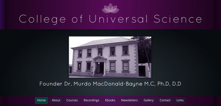 College of Universal Science, Founder Dr. Murdo MacDonald-Bayne M.C, Ph.D, D.D