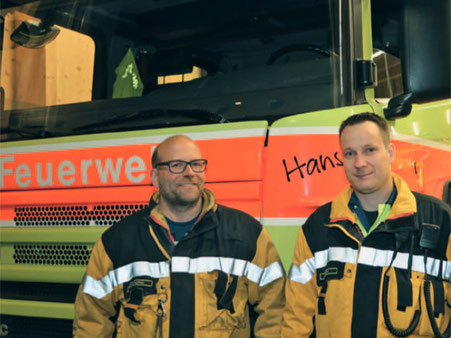 Der neue Feuerwehrkommandant Markus Forrer (links) und sein Stellvertreter Mirko Strik