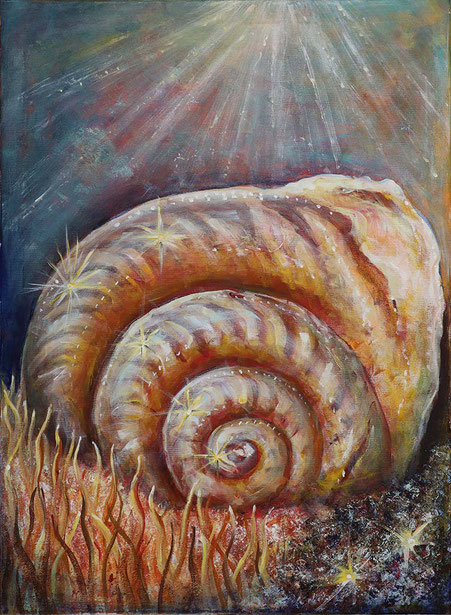 Pellypainting Kunst Acryl Tiere Wasserschnecke