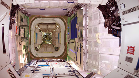 Mock up of the ISS corridor