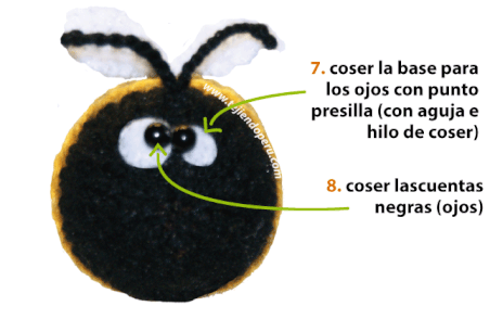 Cómo tejer abejas en dos agujas o palitos