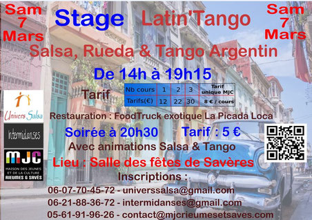 Soirée Salsa Tango et repas latino avec La picada loca