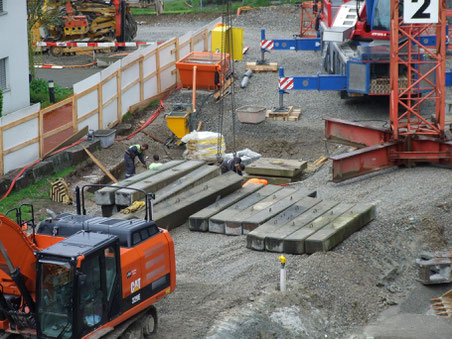 ...um Arbeiten am Fundament vornehmen zu können.