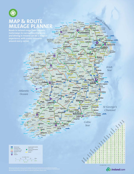 Ireland transport map