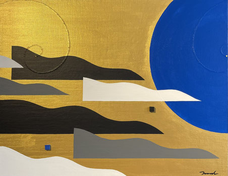 MOON LIGHT S 1   F6   410mm×318mm   2025 Acrylic on canvas, wood