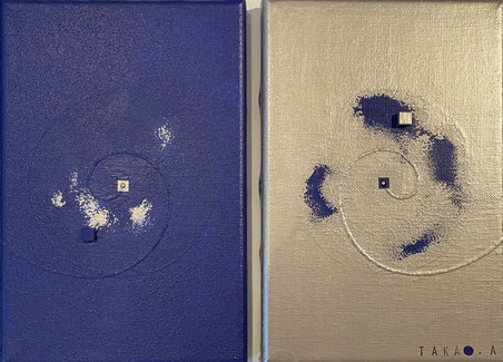 LIGHT & SHADOW S 4   P2*2   160mm×240mm*2   2025 Acrylic on canvas, wood