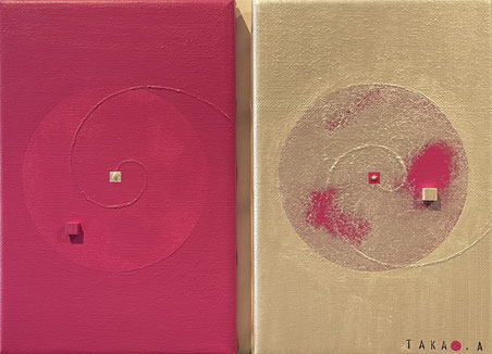 LIGHT & SHADOW S 3   P2*2   160mm×240mm*2   2025 Acrylic on canvas, wood