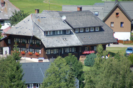 Ferienhaus von oben