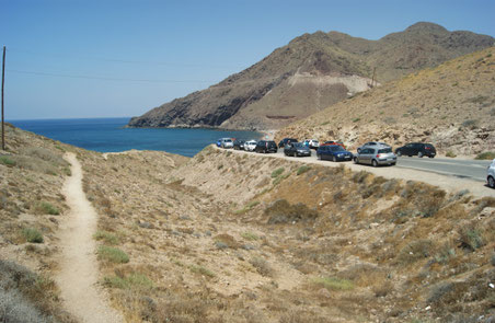 An der Zufahrtsstraße zum Cabo de Gata
