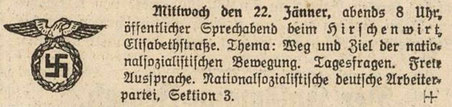 Quelle: "Salzburger Volksblatt", 21.01.1930