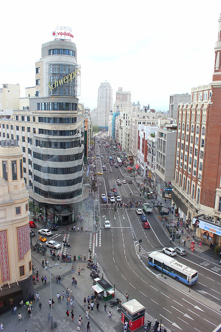 Spanien - Madrid - Blick auf die Calle Gran Via