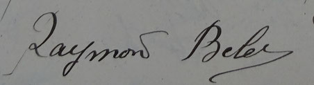 Signature de Raymond BELET (1922)