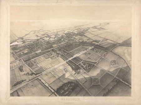 Blick auf Wandsbek um 1865 Quelle: Staatsarchiv 720-1_152-01=02_65 