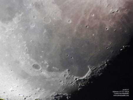 Imagen tomada con teléfono móvil asomado al telescopio TEDI+