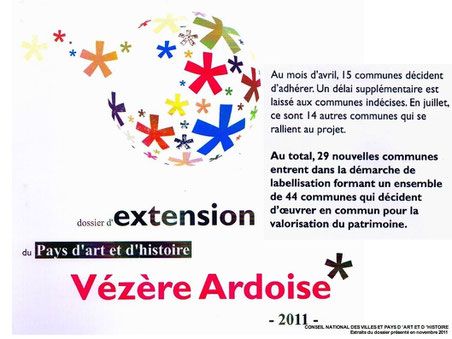 Extraits du dossier d'extension du Pays d'art et d'histoire de VEZERE ARDOISE