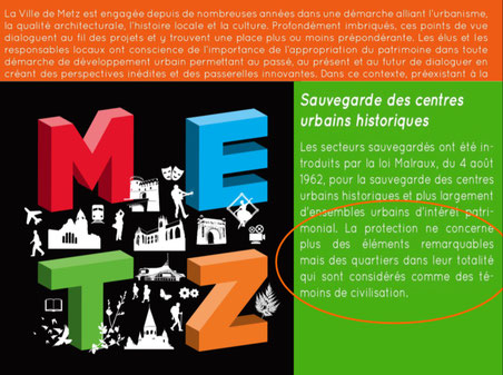 Extraits du dossier de candidature de METZ Ville d'art et d'histoire