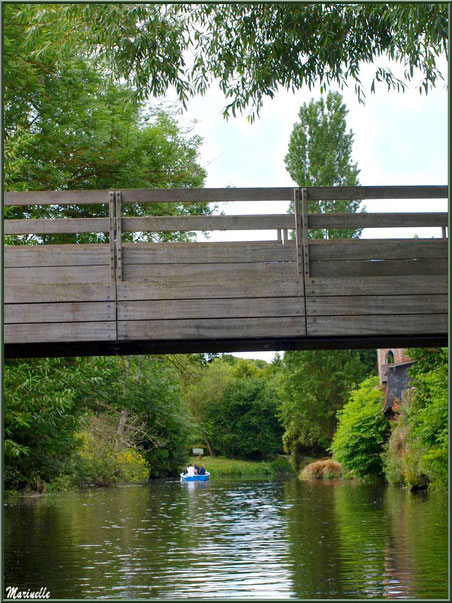 Pont de bois enjambant Le Trieux à Pontrieux, Côte d'Armor (22)  