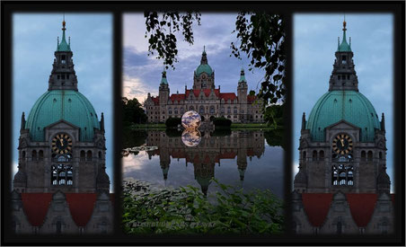 Hannover Neues Rathaus Maschteich Flying Earth