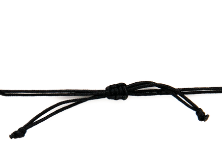 Armband aus schwarzem Ebenholz  – Schiebeknoten-Detail - Mia