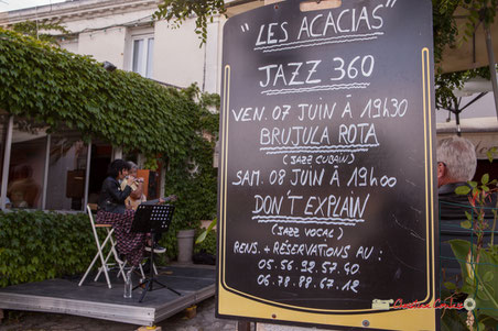 Don't Explain au Festival JAZZ360 2019, SoupéJazz360 au Restaurant les Acacias, Cénac. Samedi 8 juin 2019