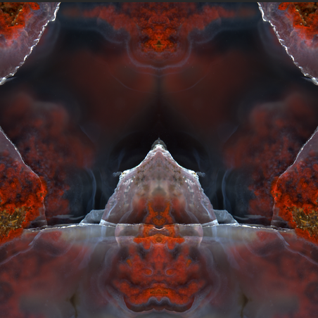 Bild Kunst Art aus Moosachat wie ein Mandala zur Meditation
