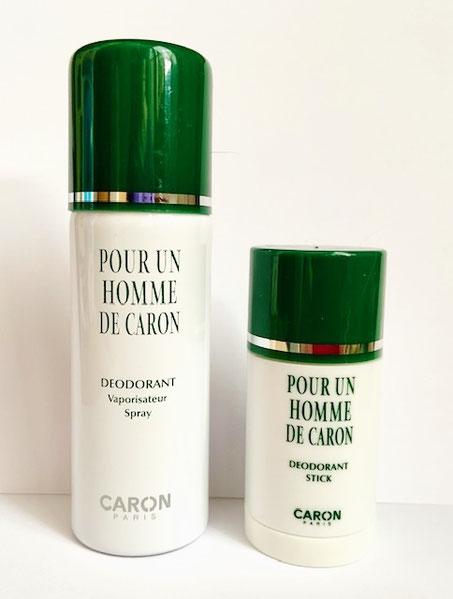 POUR UN HOMME DE CARON : 2 DEODORANTS, VAPORISATEUR ET EN STICK